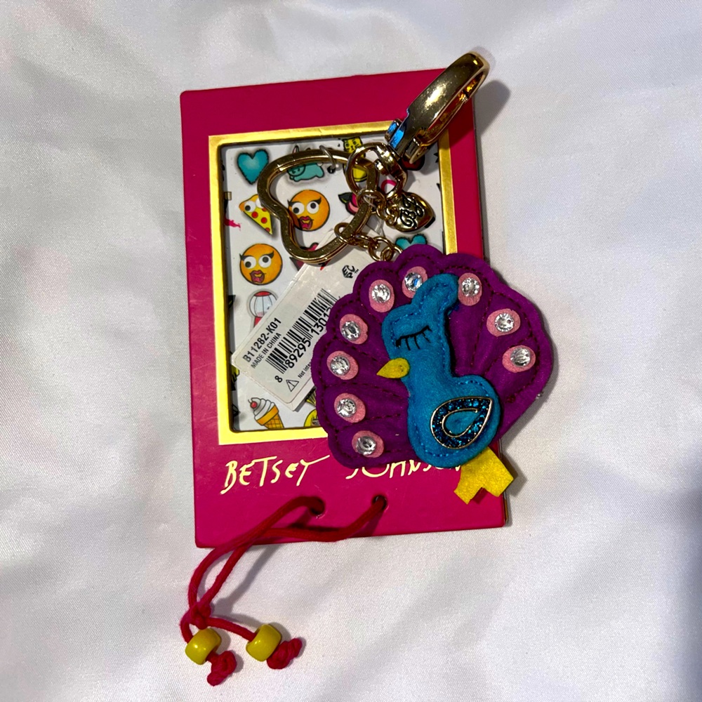 Betsy Johnson peacock Keychain